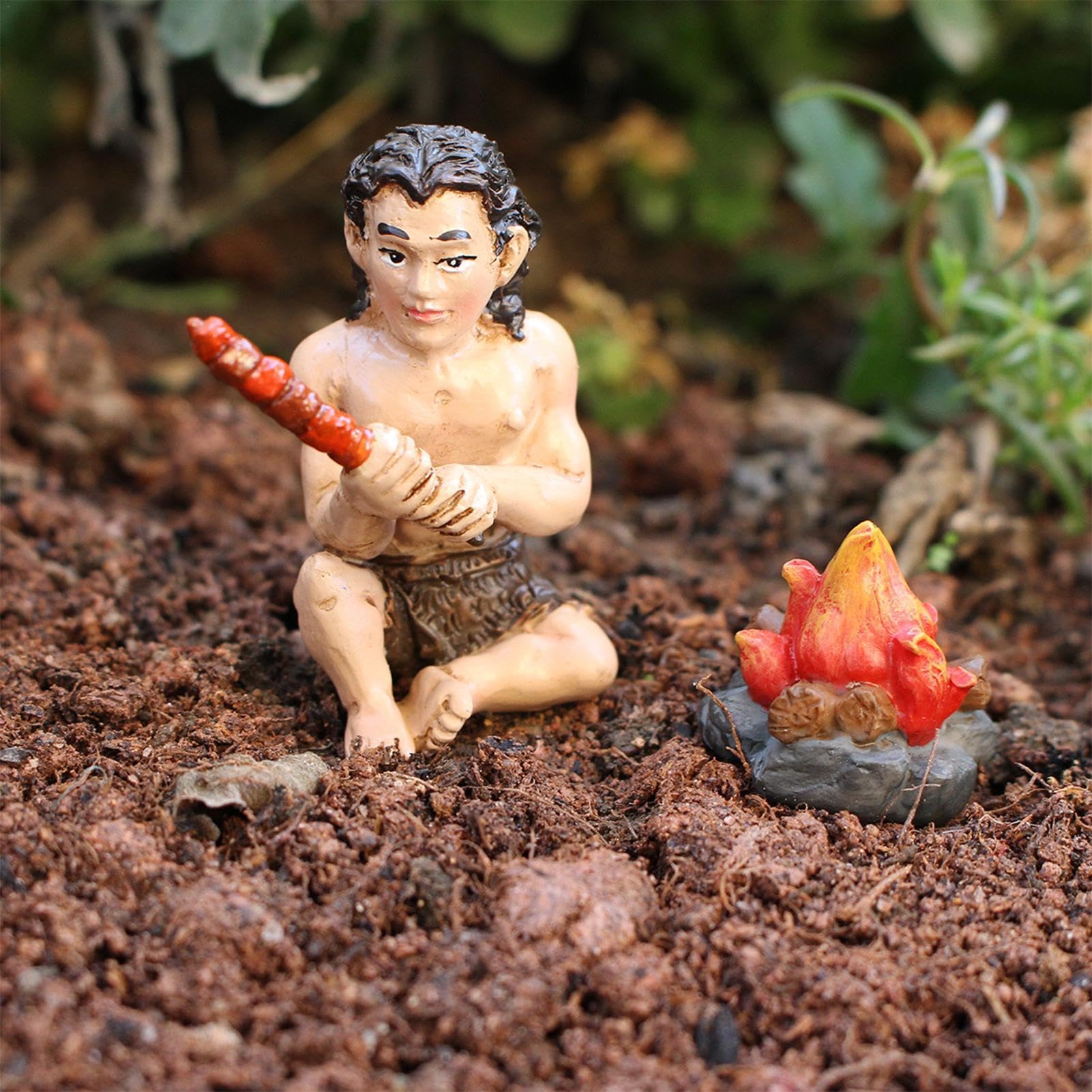 Amazon.co.jp: Muskela 原始人の彫刻、原始人の図, 樹脂ミニ装飾